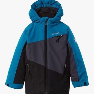 Spyder Kids' Teal and Black Puffer Jacket